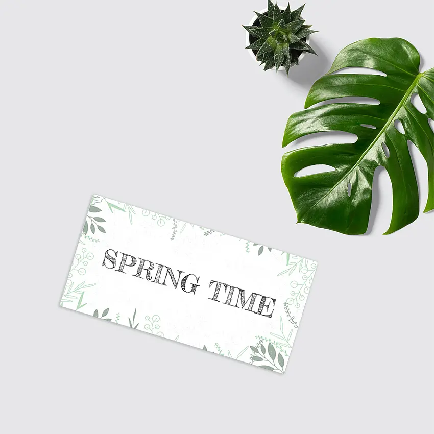 Dekoschild "green frame" mit Wunschtext 20 x 10 cm
