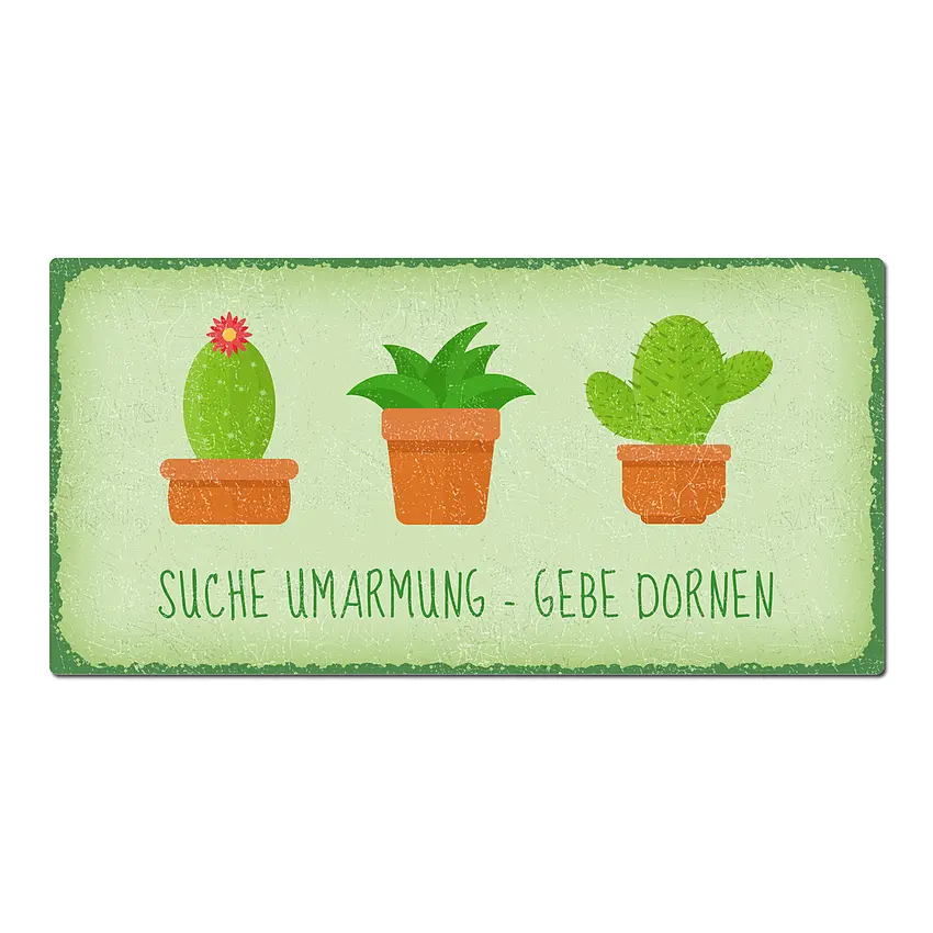 "Kaktus" Dekoschild 20 x 10 cm