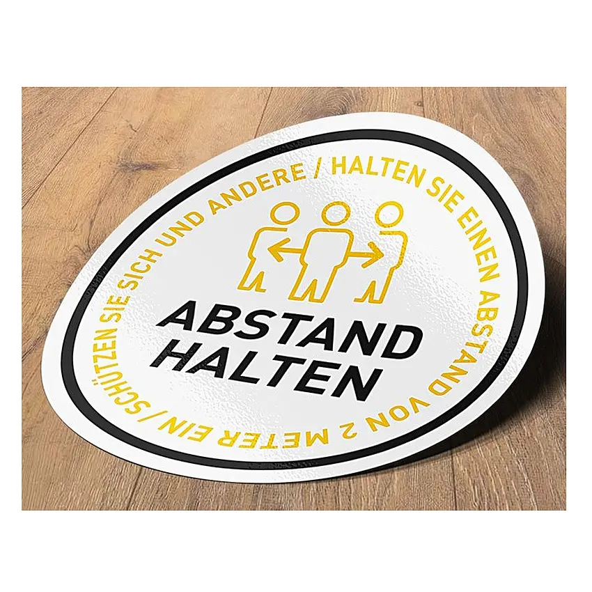 Bodenaufkleber - 2 Meter Abstand halten