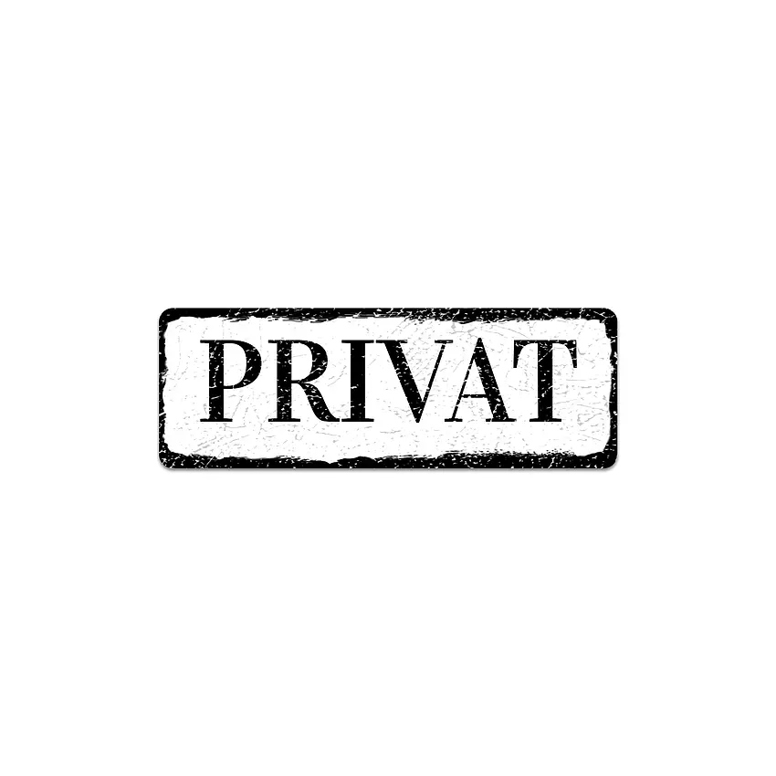 Briefkastenschild Vintage Look weiß 100 x 35mm tiny