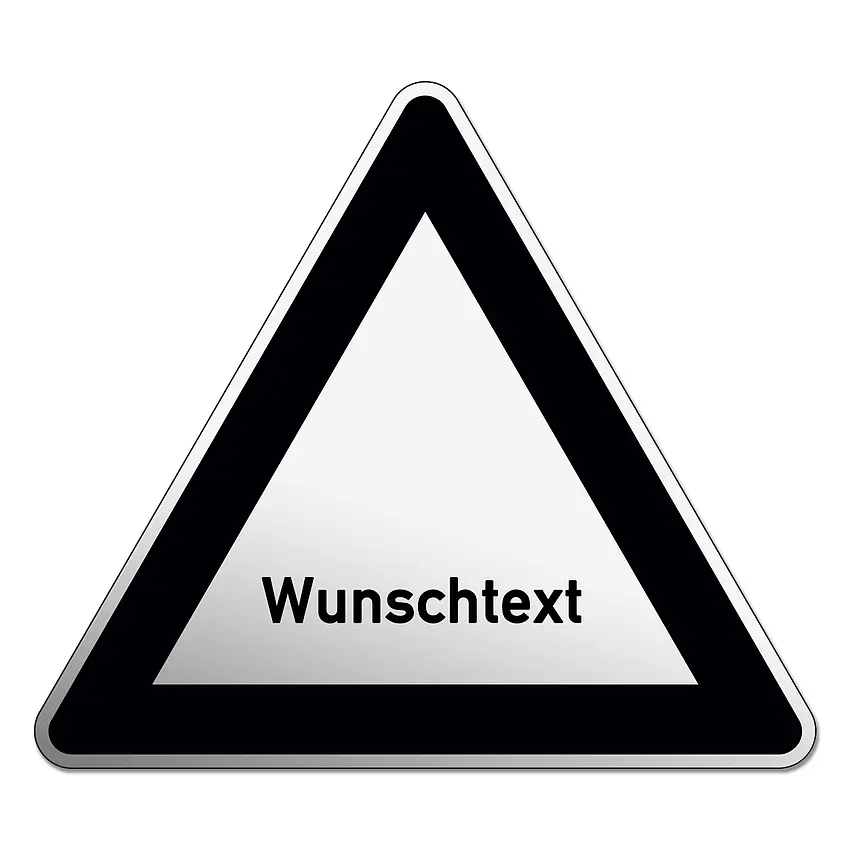 Gefahrenzeichen Black Edition mit Wunschtext