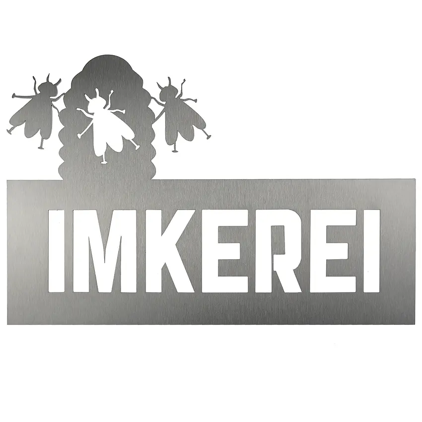 Edelstahlschild Imkerei Größe 30 x 20 cm