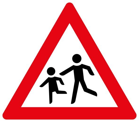 Verkehrszeichen StVO - Dreieckiges Verkehrsschild Kinder