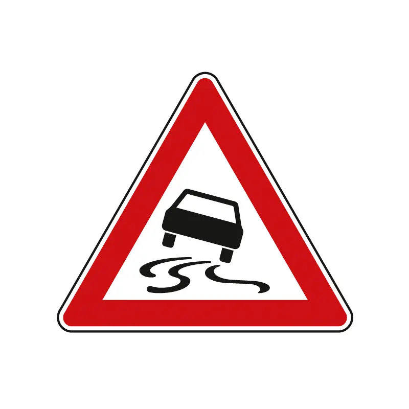 Verkehrszeichen StVO - Schleuder- oder Rutschgefahr