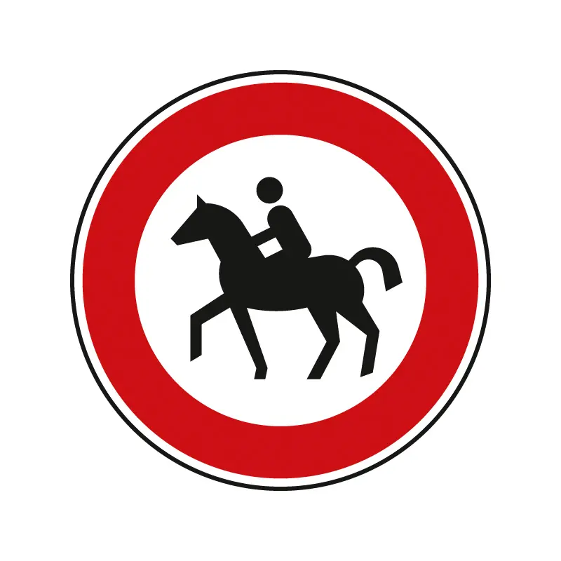Verkehrszeichen StVO - Verbot für Reiter