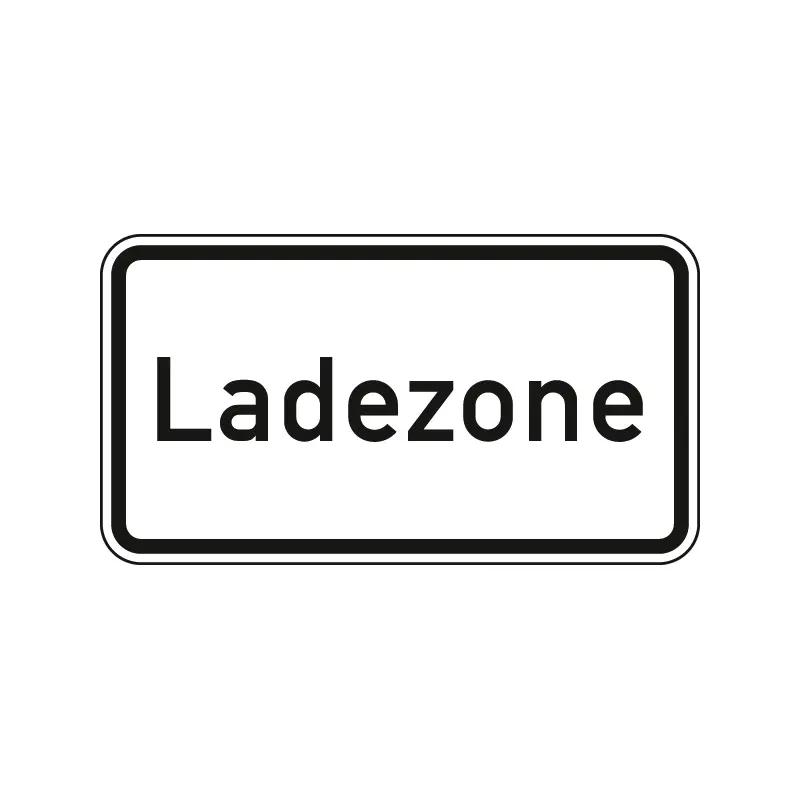 Verkehrszeichen Zusatzschild StVO - Ladezone