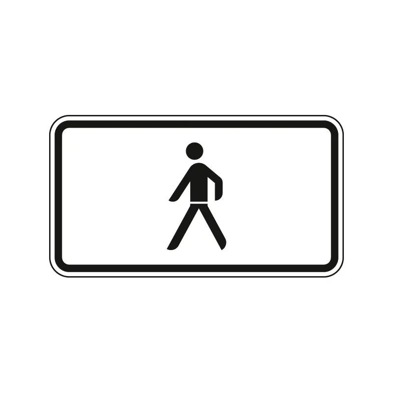 Verkehrszeichen Zusatzschild StVO - Fußgänger