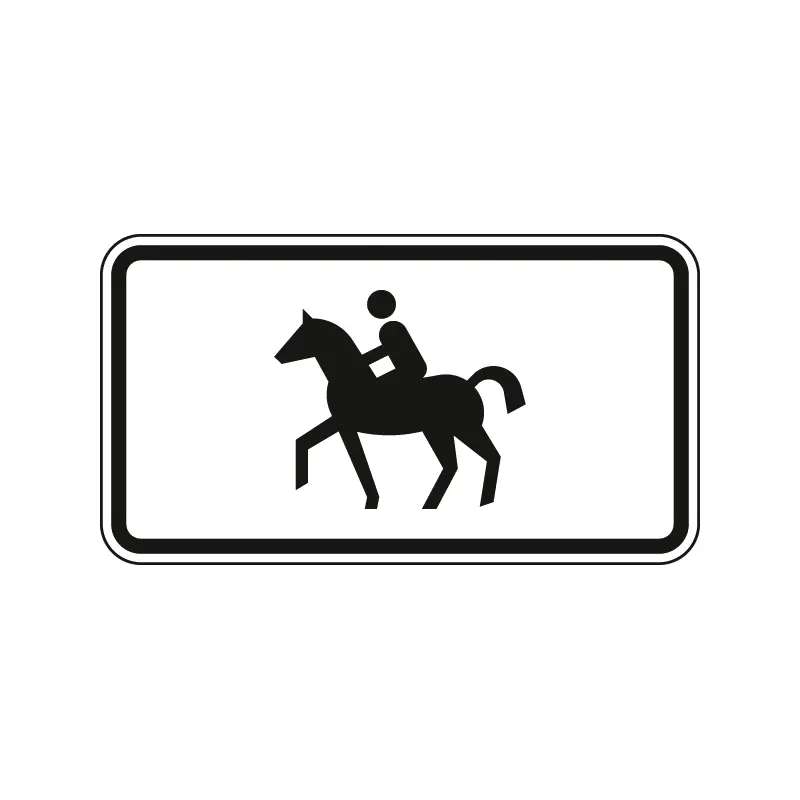 Verkehrszeichen Zusatzschild StVO - Reiter