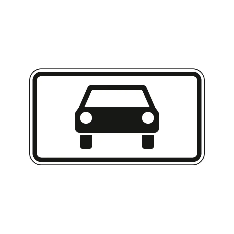 Verkehrszeichen Zusatzschild StVO - Kraftwagen und mehrspurige Fahrzeuge