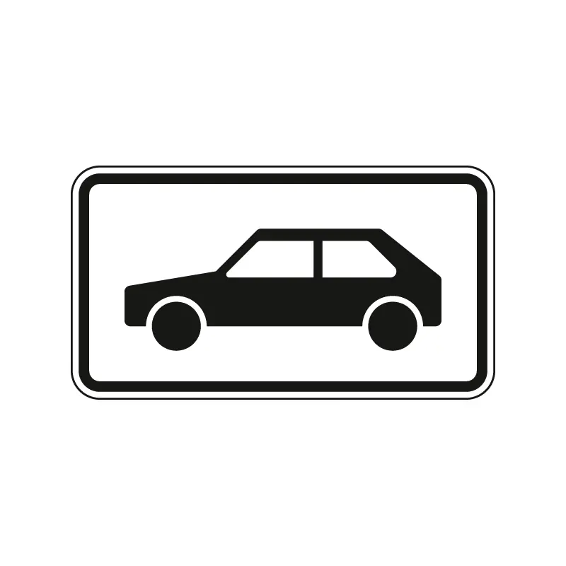 Verkehrszeichen Zusatzschild StVO - Personenkraftwagen