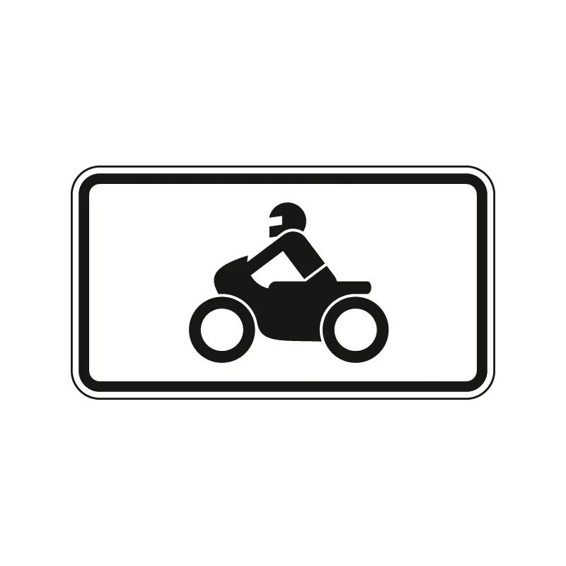 Verkehrszeichen Zusatzschild StVO - Beiwagen, Kleinkrafträder und Mofas