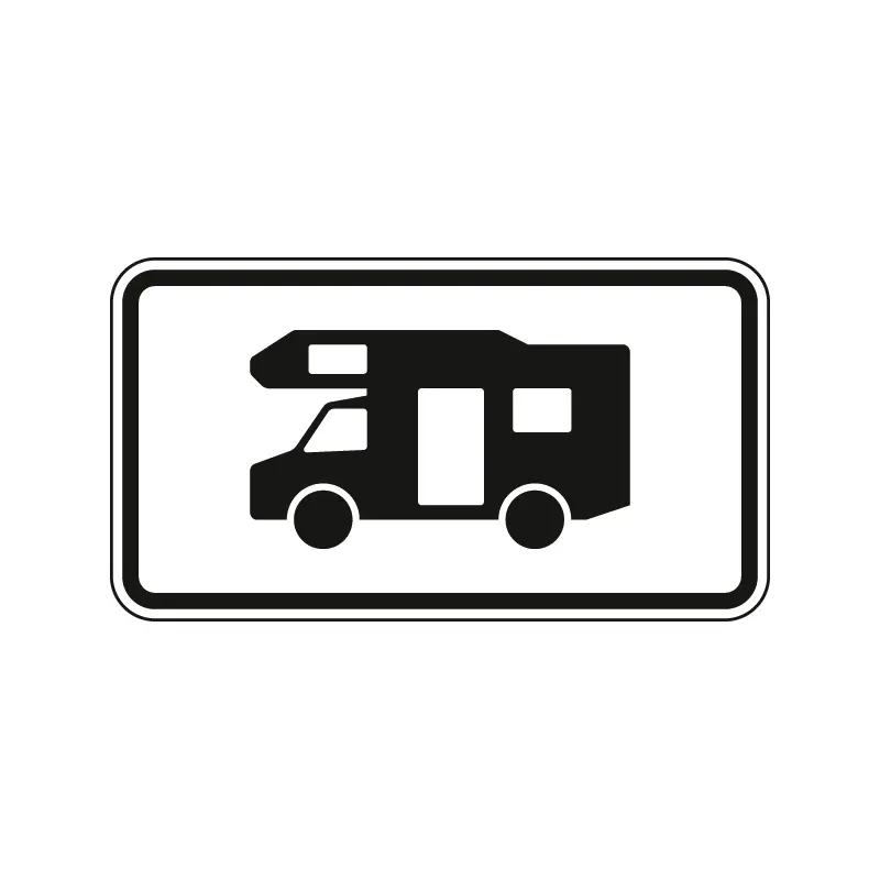 Verkehrszeichen Zusatzschild StVO - Wohnwagen