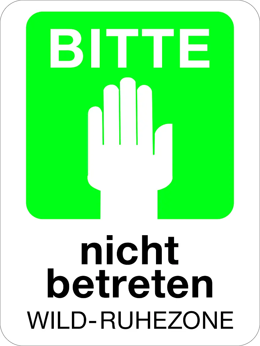 Verkehrsschild - Wild-Ruhezone