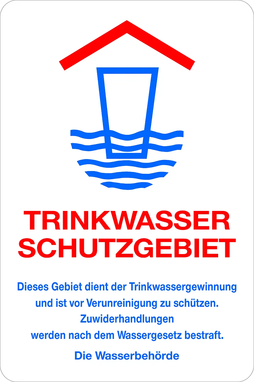 Verkehrsschild - Trinkwasserschutzgebiet