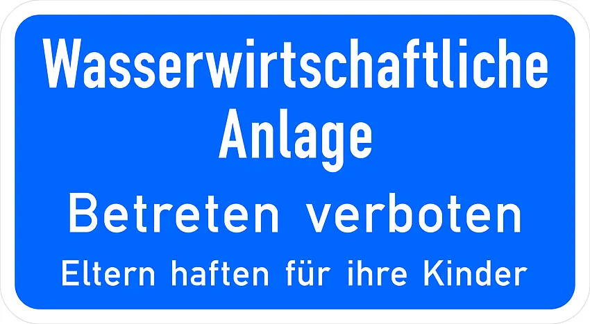 Sonderschild - Wasserwirtschaftliche Anlage