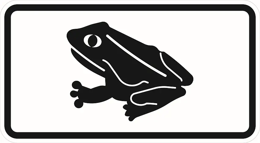 Umweltschutzschild - Krötenwanderung