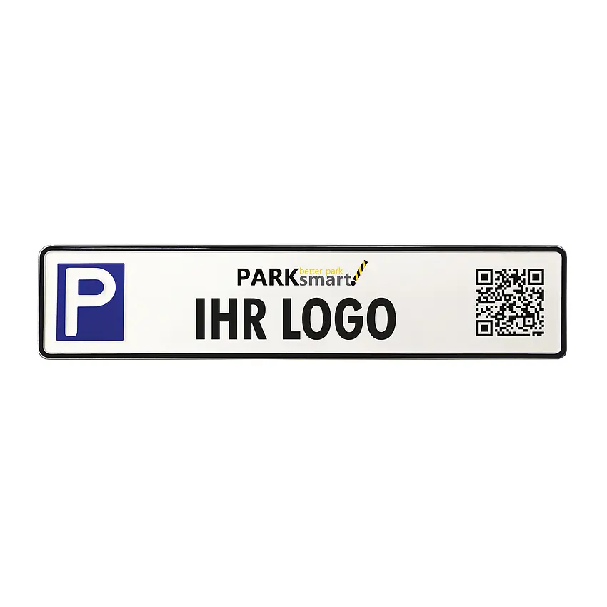Proverdi GmbH Parkplatzschild PARKsmart - mit Logo und QR-Code
