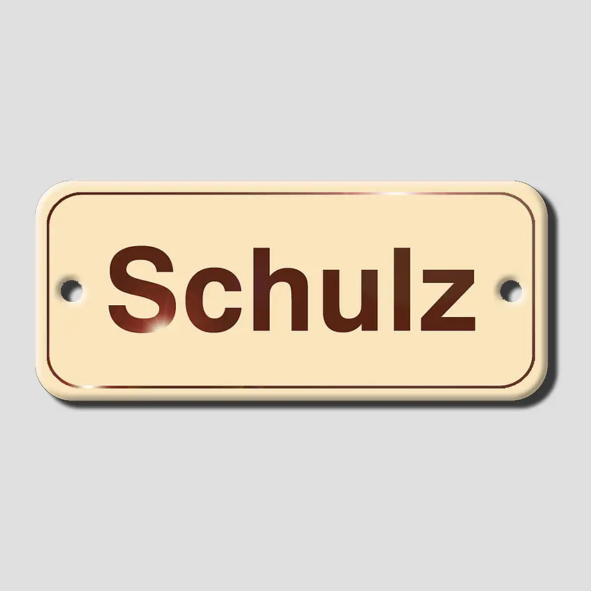 Namensschild aus Emaille in vielen Farben | 7 x 3 cm - einzeilig