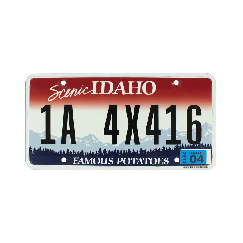 USA-Kennzeichen Idaho - Famous Potatoes - original