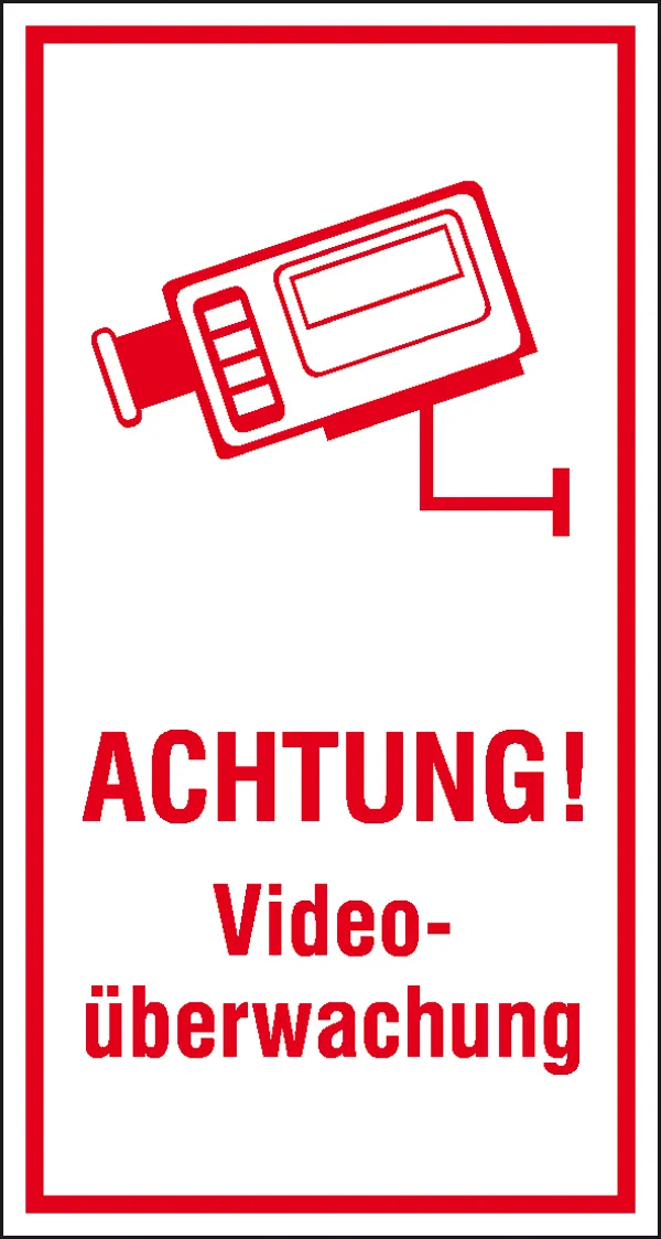 Video Infozeichen »Achtung! Videoüberwachung«
