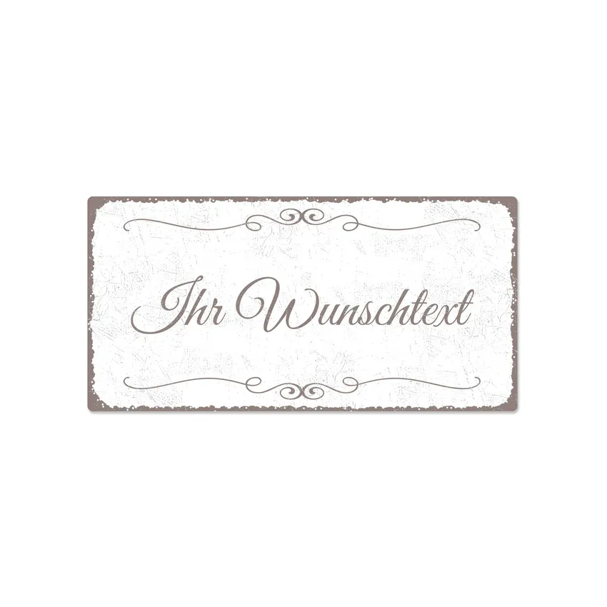 Vintage Schild mit Wunschtext in vielen Farben | 20 x 10 cm