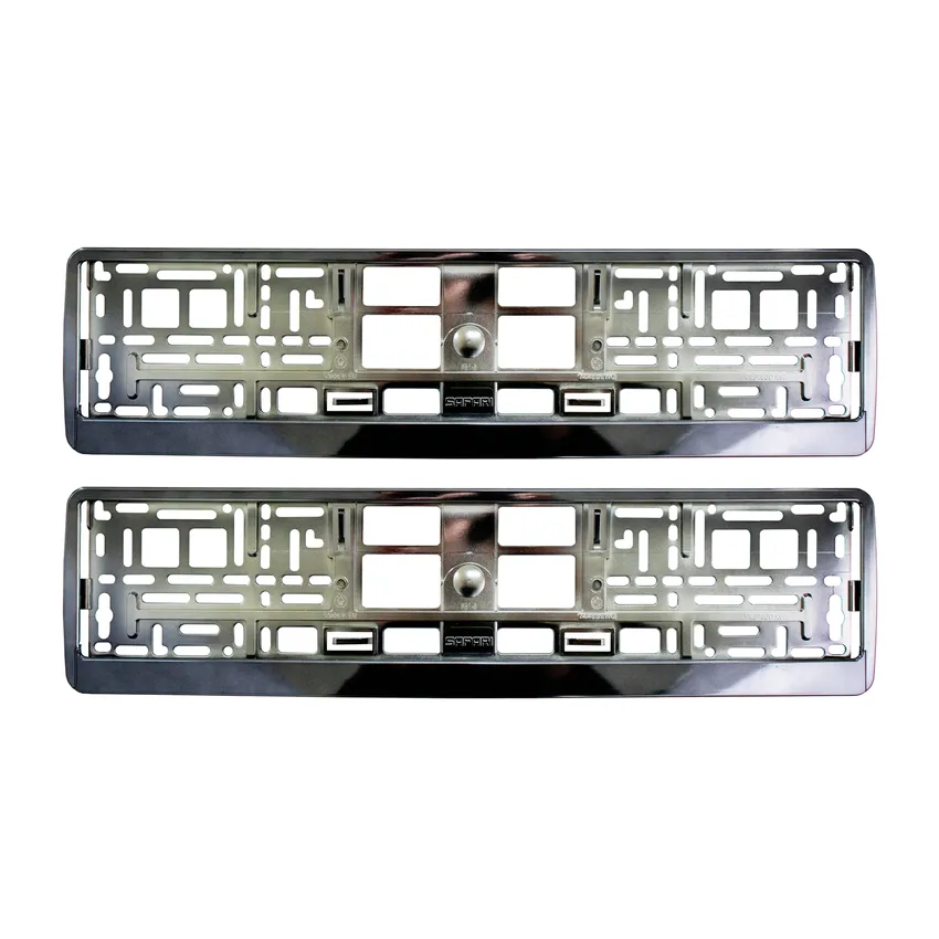 Kennzeichenhalter Chrom Anthrazit - 1 Paar