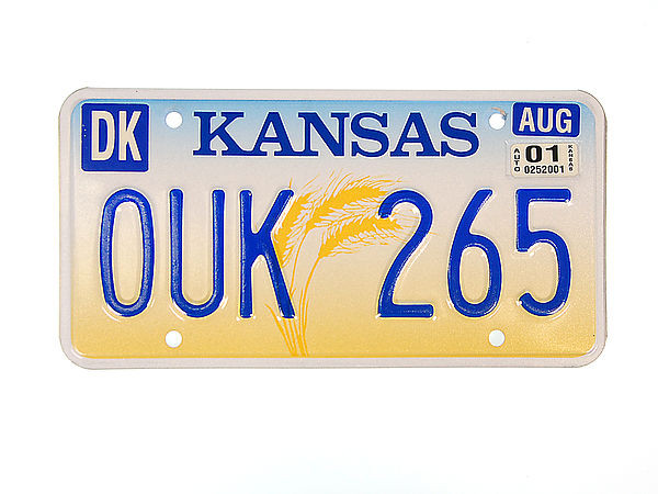 US-Nummernschild Kansas - original