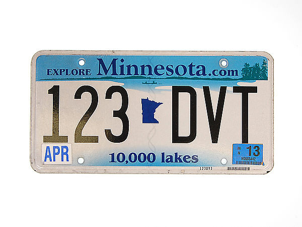 US-Nummernschild aus Minnesota - Ten Thousand Lakes - original