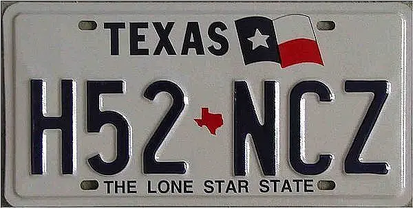 US - Nummernschild Texas