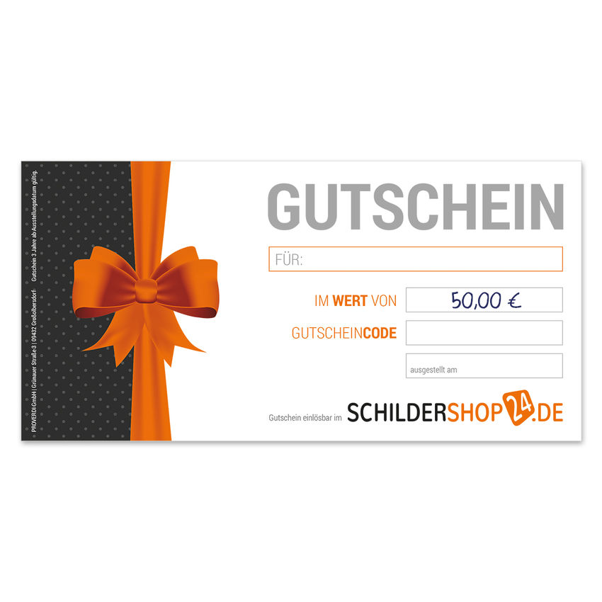Geschenkgutschein ber 50 Euro