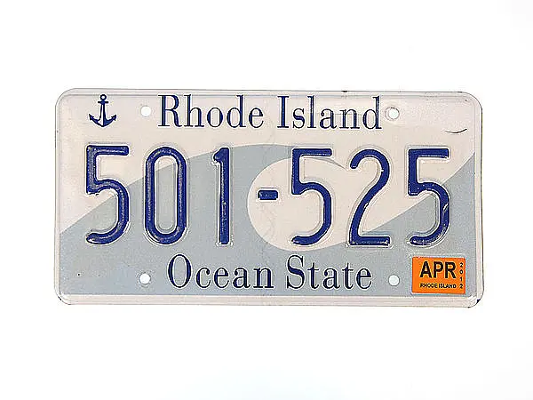 US - Grafiknummernschild Rhode Island - original