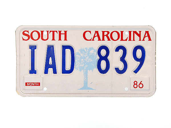 US Nummernschild South Carolina - original