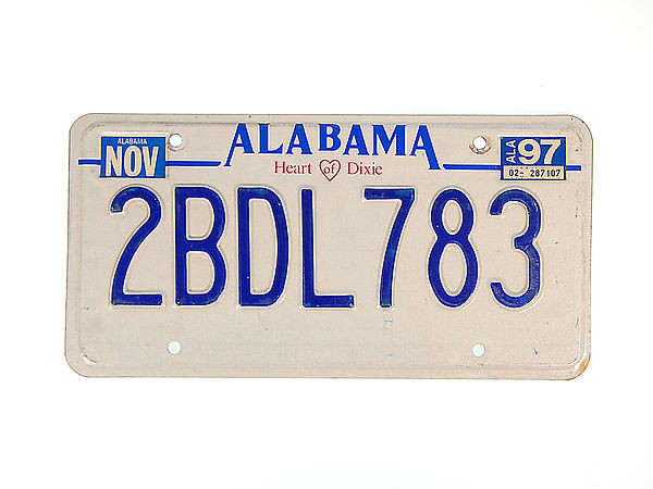 US Nummernschild Alabama - original