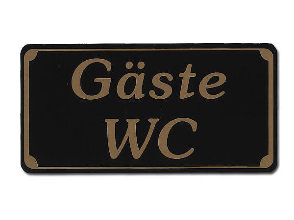 Toilettenschild: Gste - WC