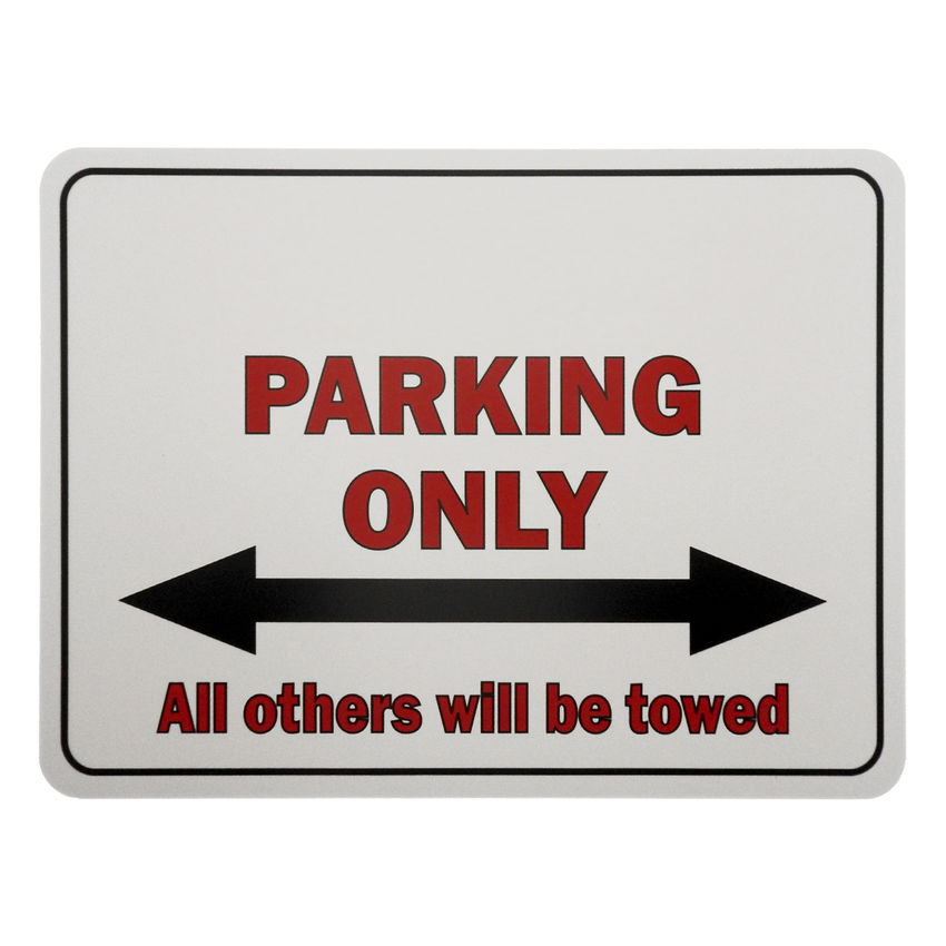 PVC - Parkplatzschilder: - Parking only - mit Ihrem Wunschtext