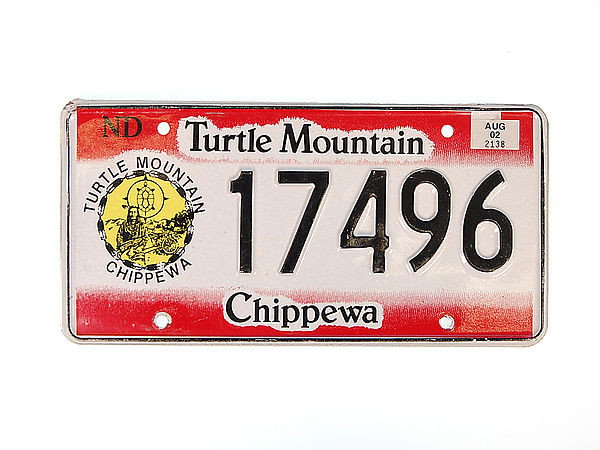US Nummernschild North Dakota - Turtle Mountain - Chippewa - original