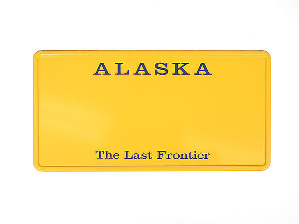 Alaska - Plate mit Wunschtext in Folienschrift