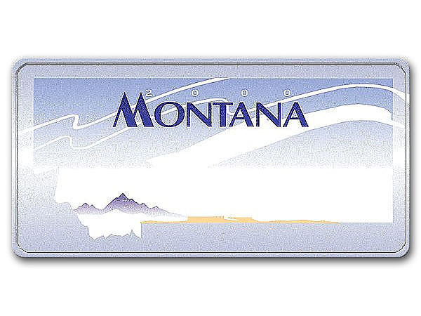 Montana USA Kennzeichen Dekoschild mit individuellem Wunschtext bedruckt