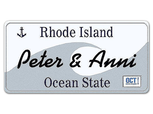 Rhode Island - US Autokennzeichen mit Wunschtext bedruckt