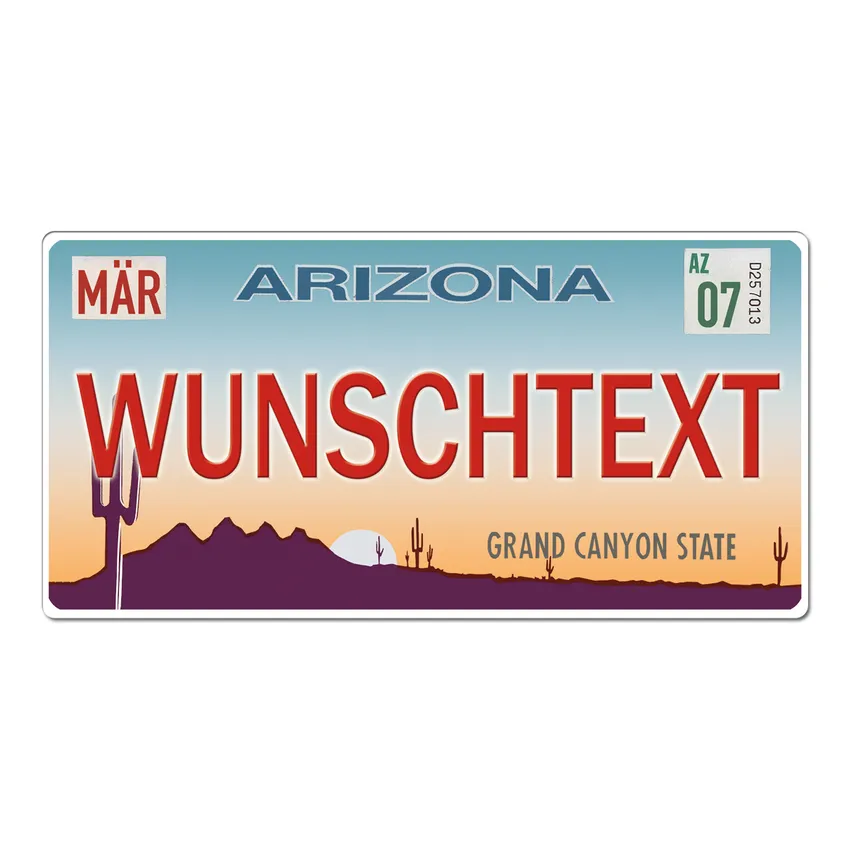 Arizona USA Nummernschild mit Wunschtext bedruckt 30 x 15 cm
