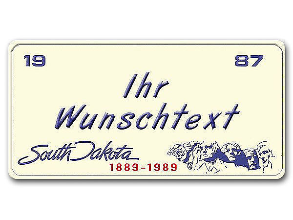South Dakota USA Dekoschild mit Wunschtext bedruckt