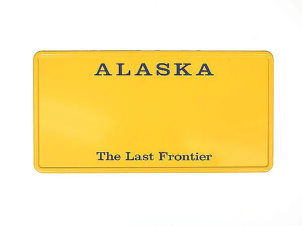 Alaska - Plate mit Wunschtext in Folienschrift