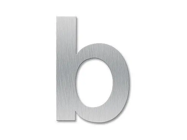 Kleinbuchstabe b - Schriftart Klassik aus Edelstahl