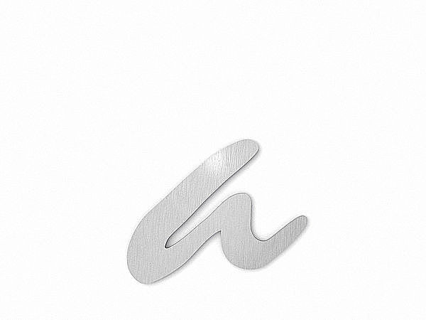 Kleinbuchstabe a - Schriftart Design aus Edelstahl - Staccato - 180 mm