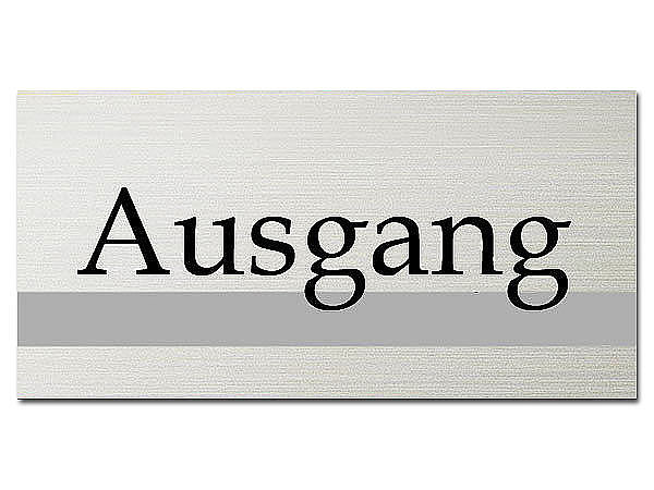 Hinweisschild - Ausgang - ClassicLine - Gre: 200 x 100 mm