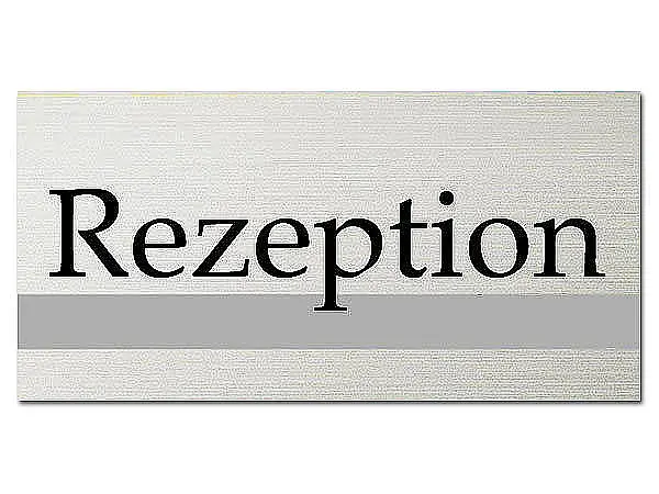 Türschild - Rezeption - ClassicLine - Größe: 20 x 10 cm