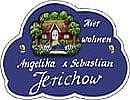 Trschild Artelith Wolkentraum blau mit naturweien Rand - Gre: 19x14 cm