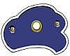 Trschild - Klingelplatte Artelith mit Klingelknopf- Wolkentraum blau