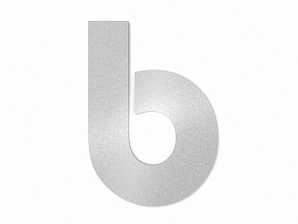 Kleinbuchstabe b - Schriftart Bauhaus aus Edelstahl