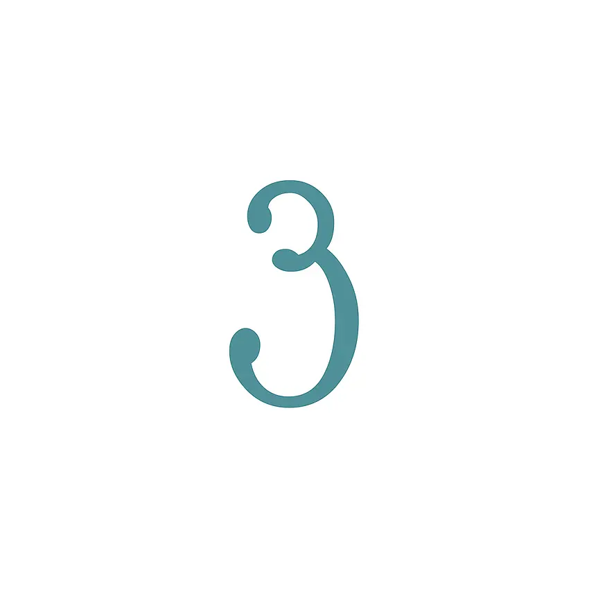 Kleine Hausnummer zum Aufkleben - einstellig - 15 cm hoch - Klebebuchstaben und Klebezahlen